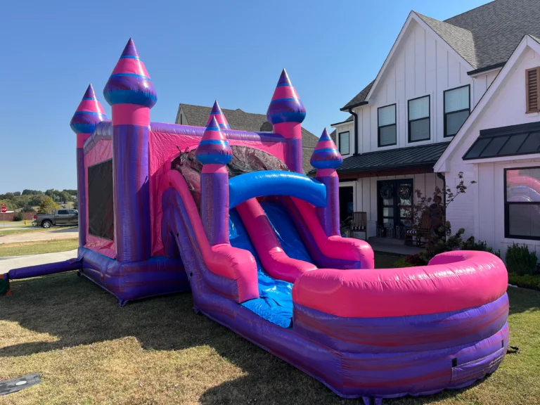 purplish bounce house
